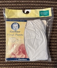 Vintage Gerber Vinyl Pants Pull on Medium 13-18 lbs New In Bag waterproof