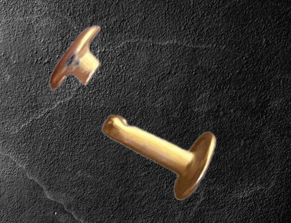 100 Double Cap Rivets Solid Brass Pack Of 100 Set - Image 4 of 4
