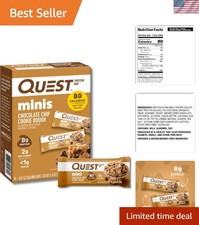 Mini Chocolate Chip Cookie Dough Protein Bars 8g Protein, 1g Sugar - 14 Count