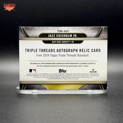 今だけ！Jazz Chisholm Own the Name Relic 2024 Triple Threads Jazz Chisholm Jr. Auto Bat Relic /36 – Yankees