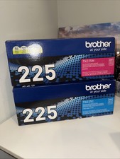 2 Lot Brother Toner 225 Magenta  Cyan TN225M, TN225C 