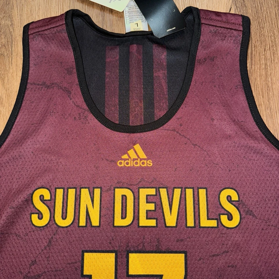 Arizona State Sun Devils Jersey Basketball Reversible Adidas Sample Mens Large - Image 3 of 4