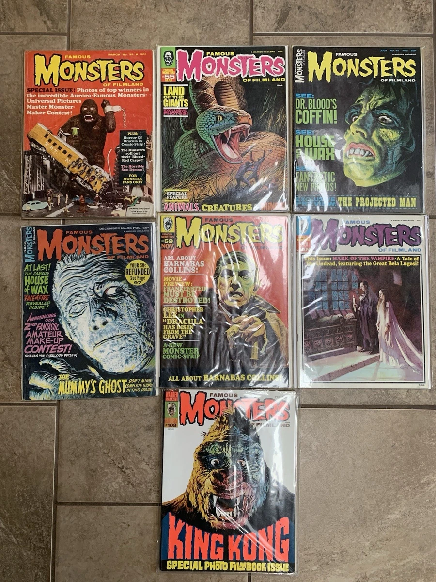 Famous Monsters Of Filmland In Collectible Comic Magazines for