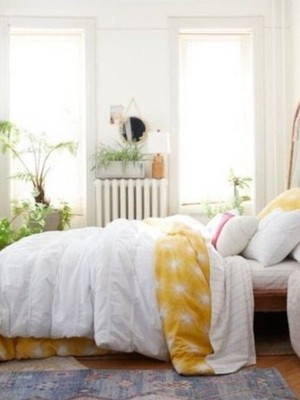 NWT Michaela Tufted Triangles 3-Piece Full/Queen Comforter Set in Bright White