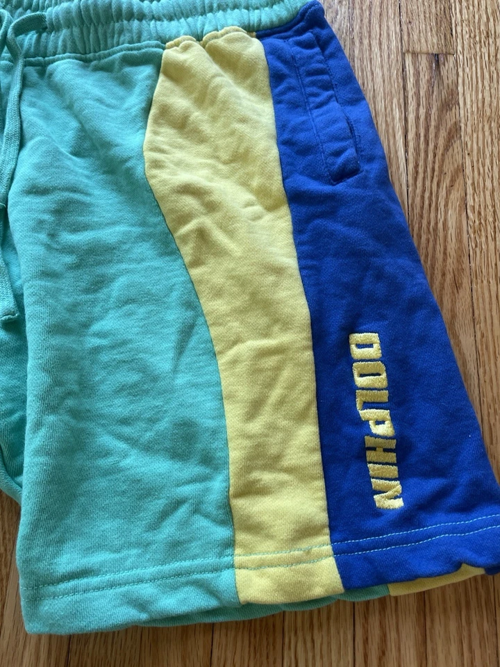 Pantalones Cortos para Sudar Rosa con Logo Delfín Para Hombre XL Beige Pastel Multicolor Bordados RARO Foto 2 de 4