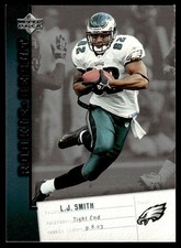 2006 UPPER DECK ROOKIE DEBUT FOOTBALL CARD L.J. SMITH #75 PHILADELPHIA EAGLES. rookie card picture