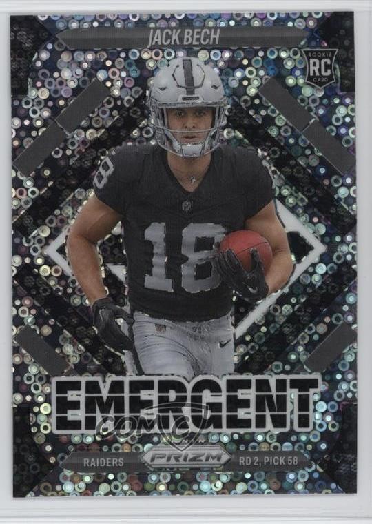 2025 Panini Prizm Emergent No Huddle Prizm Jack Bech #11 rw6