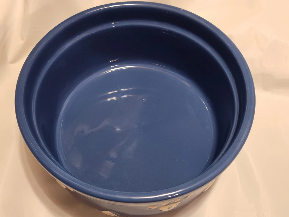 Pet Rageos Designs! Корм или миска для воды для собак синий с белыми лапами 3 дюйма T X 6 7/8 дюйма R - Изображение 2 из 4