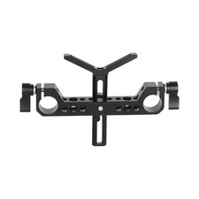 Lens Support Bracket Holder With Double 19mm Rail Clamp Adapter For DSLR Camera