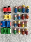 Vintage Lot Of 20 Fisher Price Little People Figures & Vehicles Clown Others