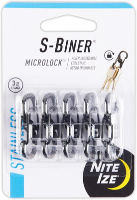S-Biner Microlock Stainless Steel - Durable Key Holder Carabiner Clip - S-Biner 