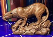 Vintage Red Mill Mfg Cougar/Moutain Lion Sculpture- 1980’s
