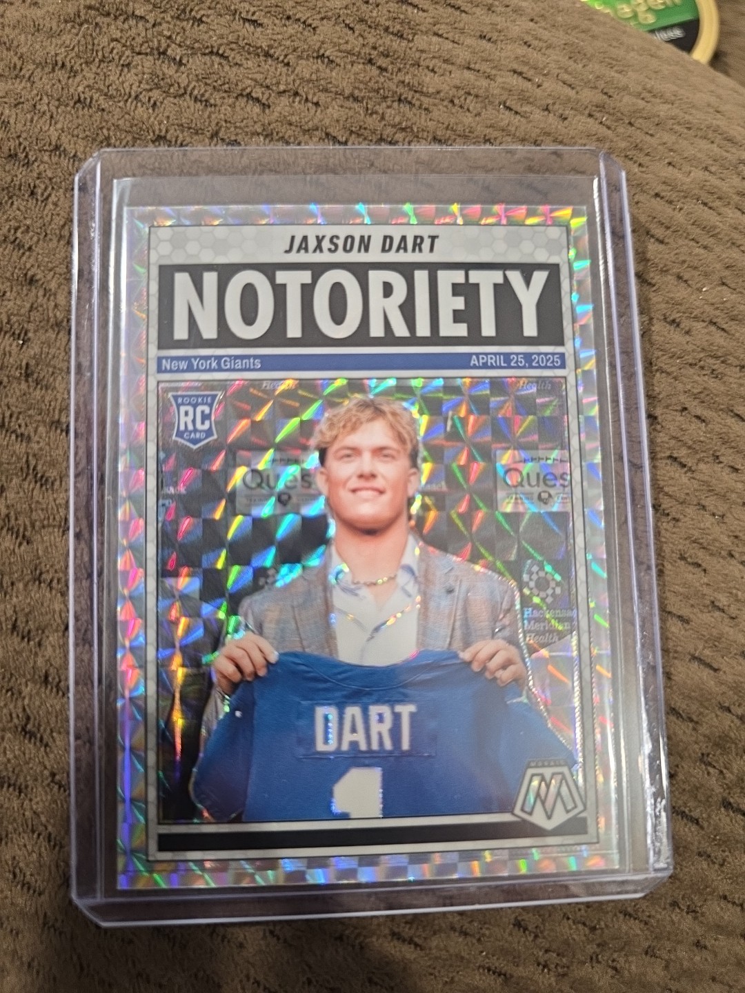 2025 Panini Mosaic Jaxson Dart RC #11 Silver Mosaic Notoriety