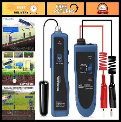 Wire Locator & Cable Tester - Pro Tool for Finding Wires, Pet Fence Cables, 3ft
