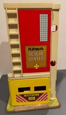 Vintage 1973 Playskool Rescue Center Fire Station Playset  #470