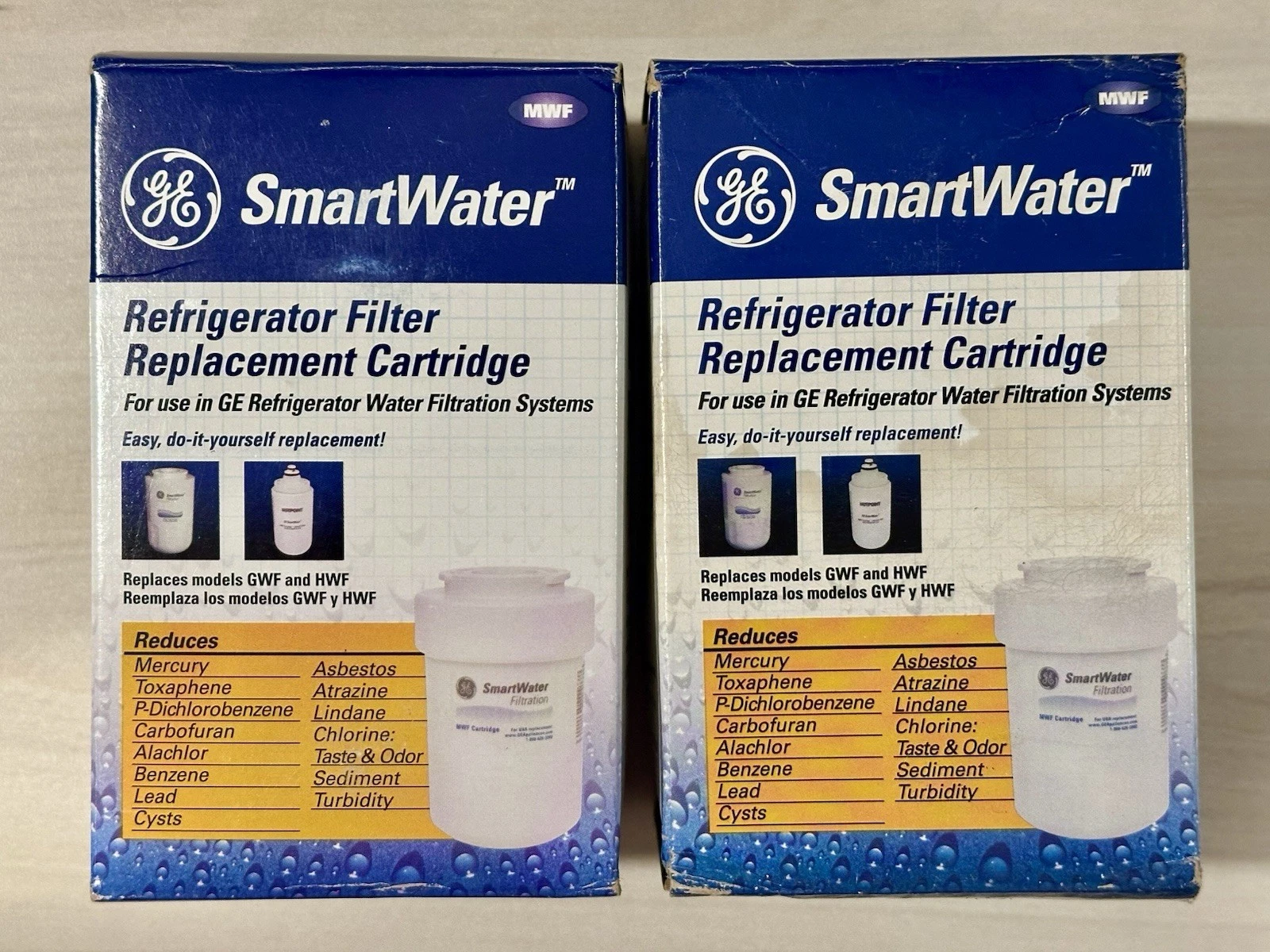 2 GE Smart Water Refrigerator Filters Replacement Cartridge OEM 101300-A
Opens in a new window or ta