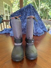 Size 5 Big Kids Kamik Black And Orange Boots Snow Boots SKU SDR