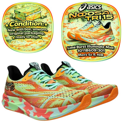 Size 9 - Asics Noosa Tri 15 Avant Garde - Lime Burst