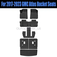 For 2017-2023 GMC Acadia 6 Seats TPE Floor mats / Backrest +Trunk Cargo Liner