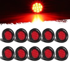 Luces LED Rojas Redondas para Marcado de Remolques con Ojales Juego de 10