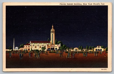 Florida Exhibit Building New York World's Fair 1940 Postcard CT Art-Colortone