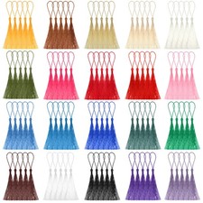 100 Pcs Key Chain Tassels Charms for Keychain Making Craft Supplies