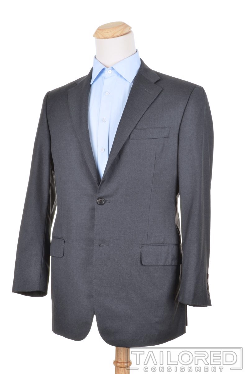 HICKEY FREEMAN Recent Solid Gray 100% Wool Blazer… - image 1