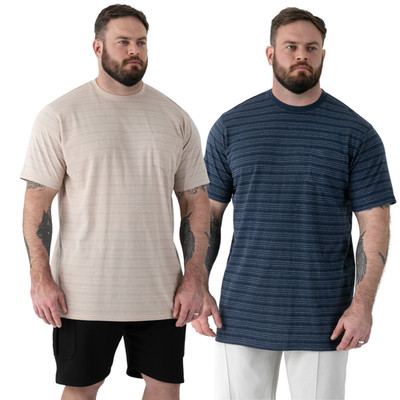 D555 Herren T-Shirt Dingle Big & Tall High Low Kurzarm