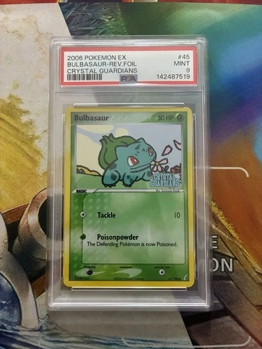 Vintage Pokemon Card Bulbasaur EX Crystal Guardians Reverse Holo PSA 9 Low Pop