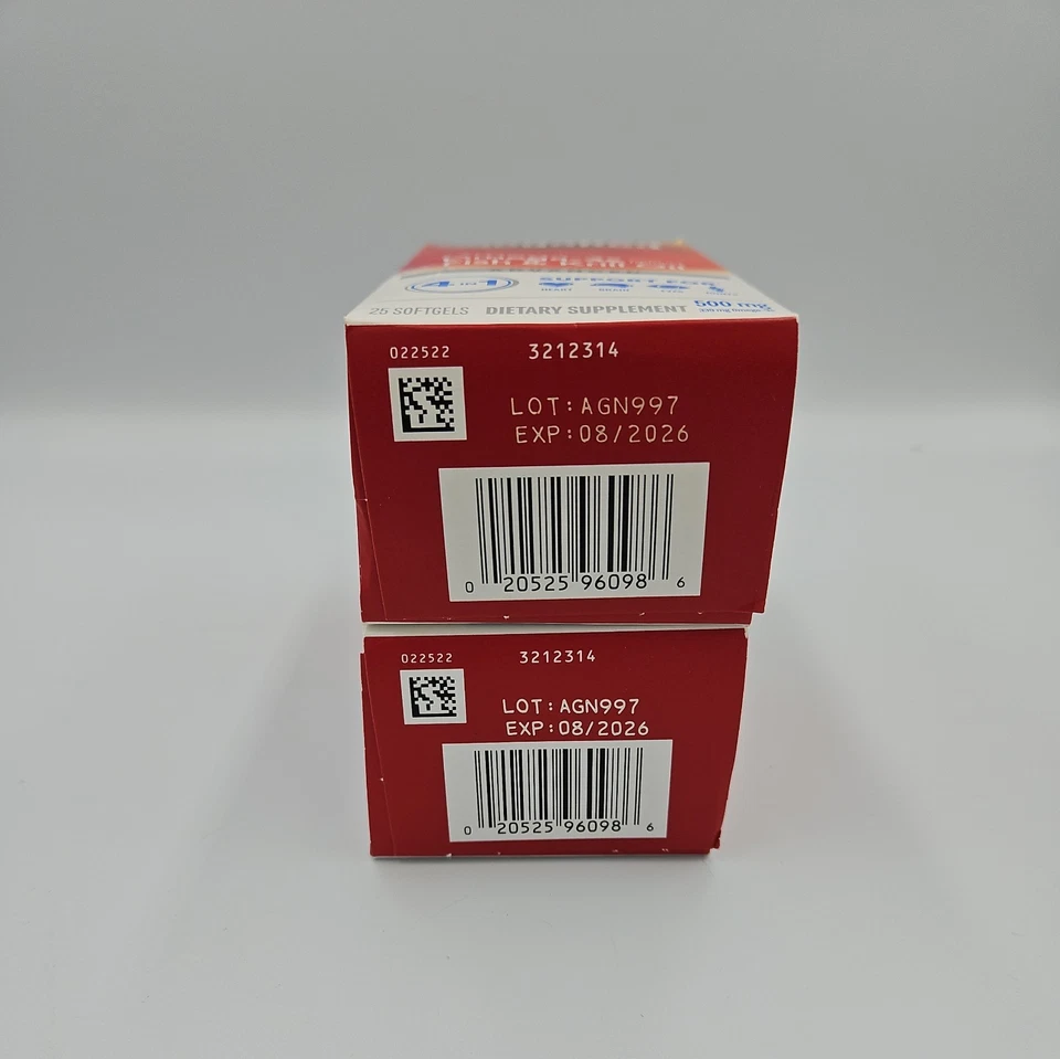 Aceite de pescado y krill MegaRed Omega-3 avanzado 500 mg ~ 25 cápsulas blandas EA ~ CADUCIDAD 8/26 Foto 4 de 4