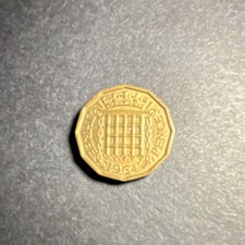 1964 UK Elizabeth II Threepence Coin, Elizabeth II Era (1952-2022), Uncertified