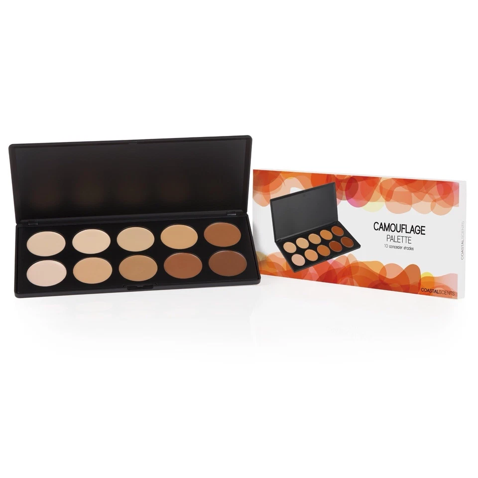 Coastal Scents Camouflage & Concealer Palette 10 Cream Shades New Authentic - Image 3 of 3