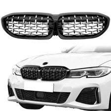Front Kidney Diamond Grill Grille For 2019-2022 Bmw G20 330i M340i Us Stock Sl
