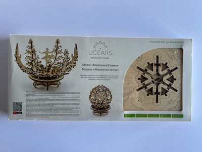 Ugears Mechanical Models - Mechanical Flower Model Kit/Puzzle - 101 Parts - New