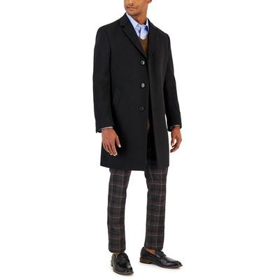 Nautica Mens Classic-Fit Camber Wool Overcoat Coat 36R Black 10790₽