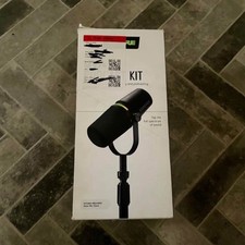 Shure MV7 Podcast Kit Dynamic Microphone USB-C XLR Adjustable Stand Black