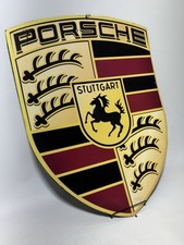 Large Porsche Crest Garage Wall Sign Shield Stuttgart Car Shop Decor 31