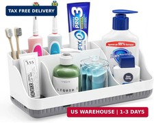 Bathroom Counter Organizer and Storage, 7 Slots Detachable Toothbrush Holders fo