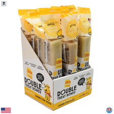 Ultra Chewy Chicken Double-Treat Dog Bones 12pc   Long-Lasting for Aggressive Ch