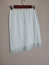 Lorraine Vintage Short Pull-On Half Slip Mint Green 21" Long Sheer Skirt