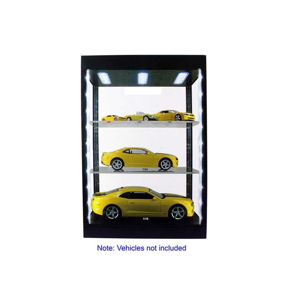 Kings Creation Black Large LED Display Case With Adjustable Shelves - Image 2 of 2