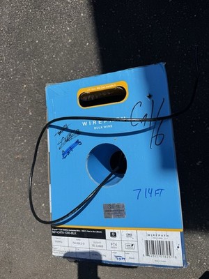 Wire Path 714FT Remaining from 1000ft 550MHz Cable Black Cat6 Wire