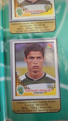 306 Cristiano Ronaldo Rookie Sticker Album Futebol 2002/2003 