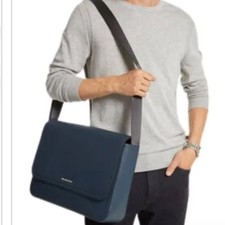 MICHAEL Michael Kors COOPER Navy blue pebbled...