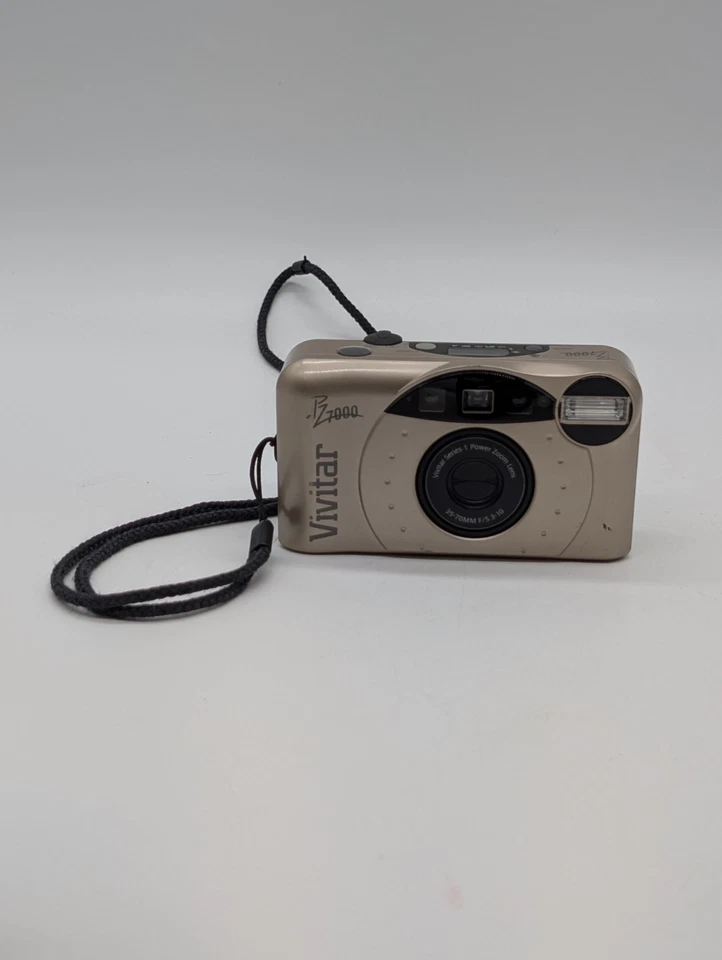 Vintage Vivitar PZ7000 Silver 35mm Film Camera, Power Tested, Film Not - Image 3 of 4