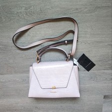 NWT Nine West Purple Flap Closure Faux Crocodile Patent Crossbody Handbag