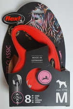 flexi NEW CLASSIC M 20 kg CORD 8 Meter Seil Roll Leine Flexileine Hundeleine NEU