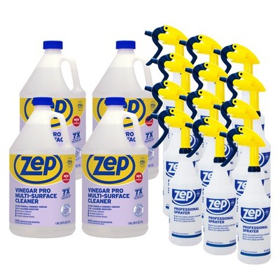 Zep Vinegar Pro Multi-Surface Cleaner 1 Gallon (Case of 4) Professional Sprayer
