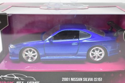 Jada Pink Slips 2001 Nissan Silvia S15 Blue 1:32 Diecast Car New