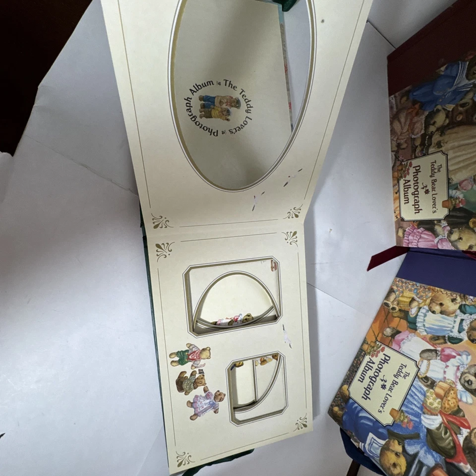 Juego de álbum de fotos de The Teddy Bear Lover púrpura verde rojo conjunto de 3 libros en caja Foto 4 de 4